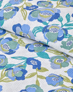 Printed Cotton Summer Blanket Blue (view 7)