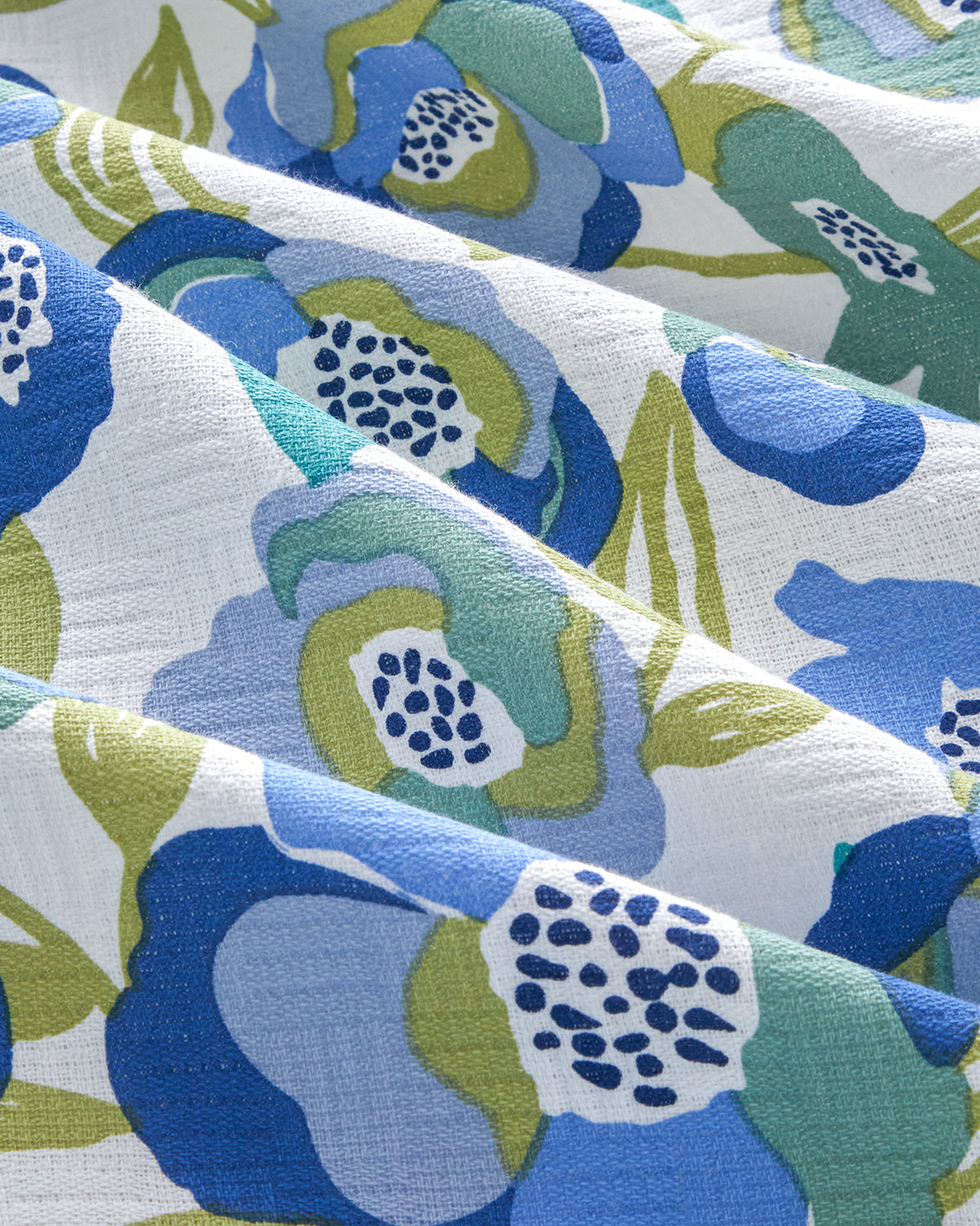 Printed Cotton Summer Blanket Blue (view 8)