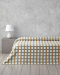 Summer Plaid Printed Cotton Summer Blanket Green - Single 150x220 cm