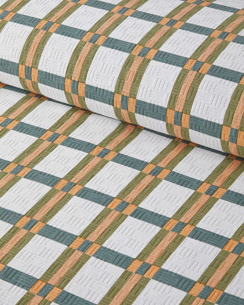 Summer Plaid Printed Cotton Summer Blanket Green (view 7)