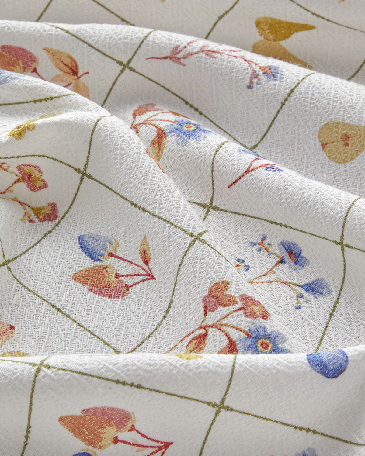 Pear Garden Printed Summer Blanket Set Green (view 5)