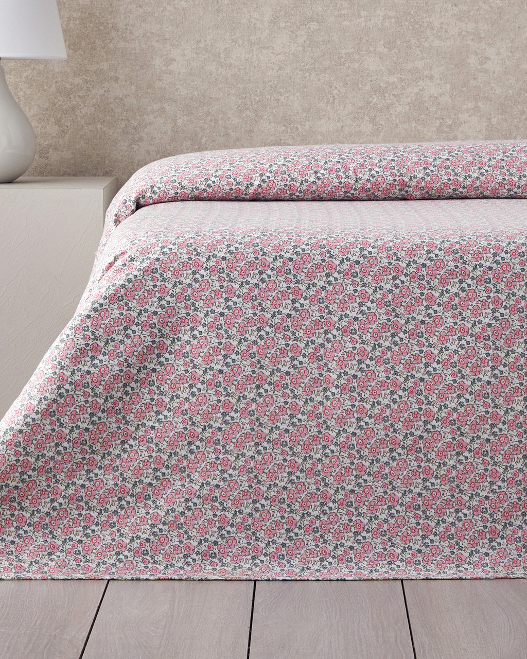Bright Floral Ecosoft Double Size Summer Blanket 200x220 cm Pink (view 2)