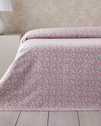 Bright Floral Ecosoft Double Size Summer Blanket 200x220 cm Pink (view 2)