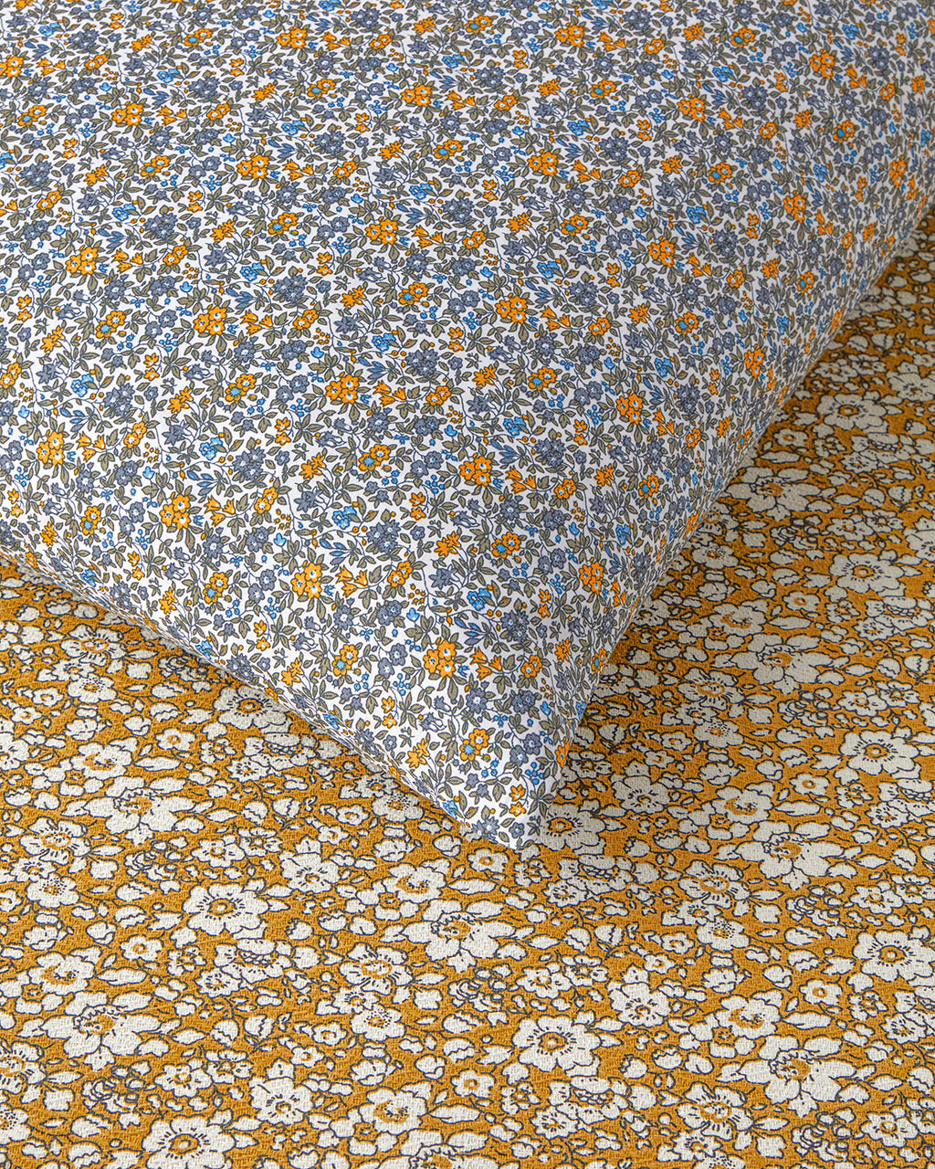 Spring Petal Printed Summer Blanket Set Yellow (view 4)