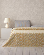 Spring Petal Printed Summer Blanket Set Yellow (view 7)
