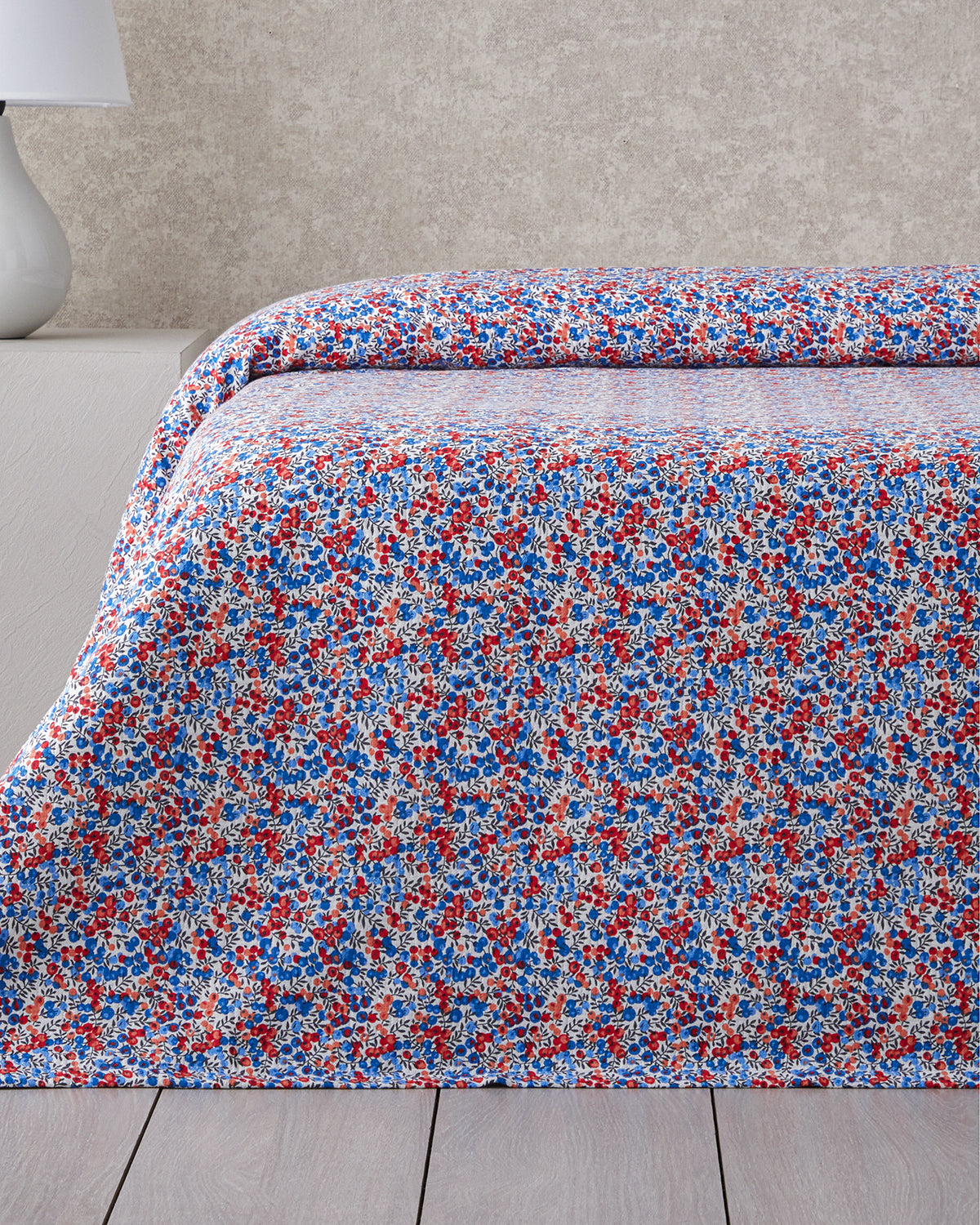 Flower Blast Printed Cotton Summer Blanket Blue (view 6)