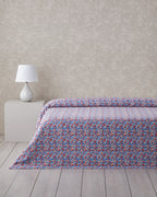 Flower Blast Printed Cotton Summer Blanket Blue (view 9)
