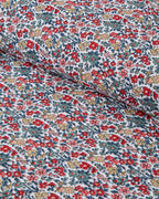 Posy Garden Printed Cotton Summer Blanket Red (view 3)