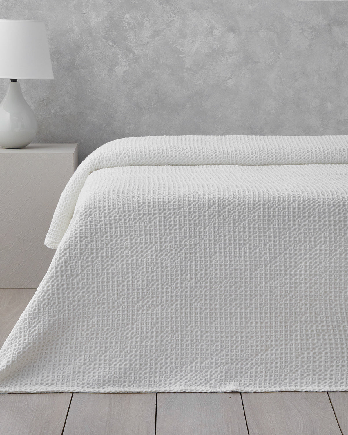 Endless Charm Jacquard Double Size Summer Blanket 200x220 cm White (view 2)