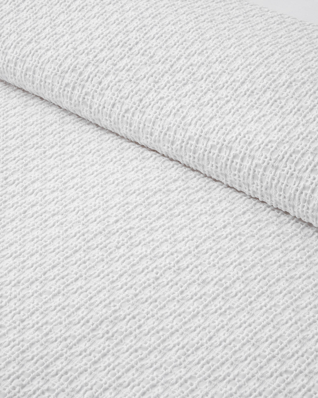 Noble Elegance Jacquard Double Ruffled Summer Blanket 200x220 cm White (view 3)