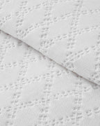Elegant Dream Jacquard Double Ruffled Summer Blanket 200x220 cm White (view 3)