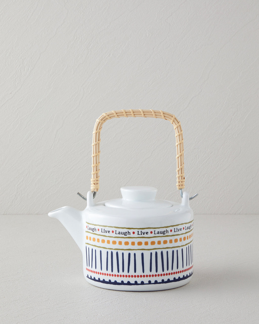 Wordy Porcelain Tea Pot 850 ml White - Navy Blue