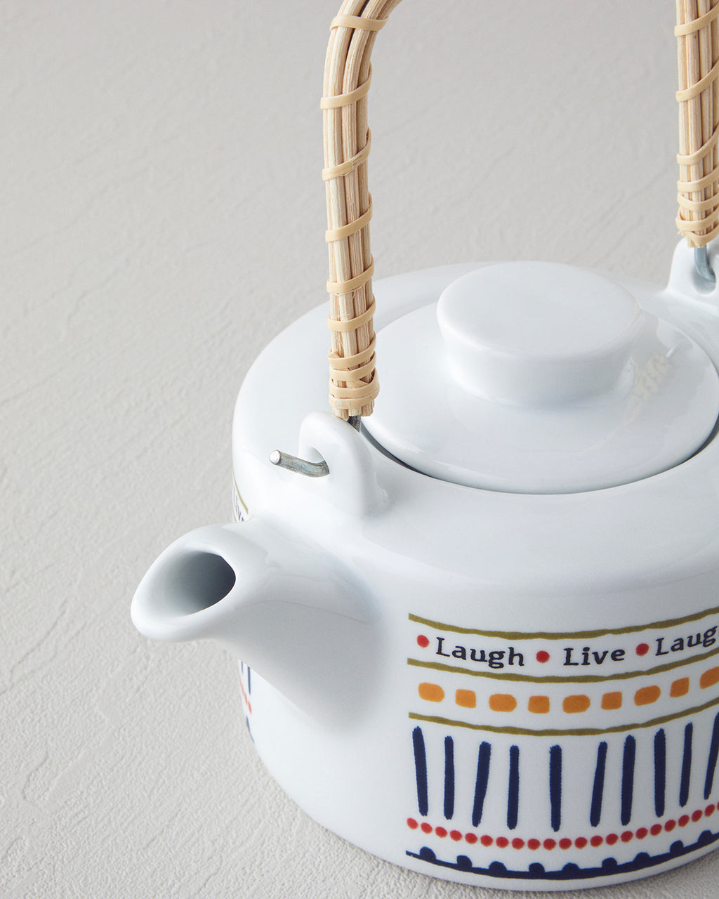 Wordy Porcelain Tea Pot 850 ml White - Navy Blue (view 3)