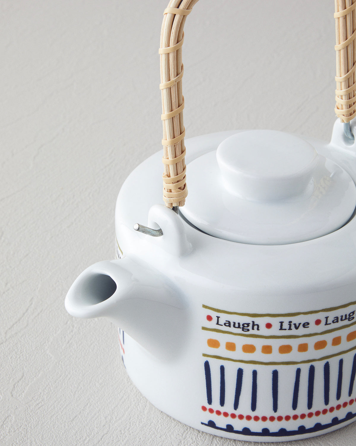 Wordy Porcelain Tea Pot 850 ml White - Navy Blue (view 3)