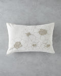 Buds Embroidered Decorative Cushion 33x50 cm Ecru