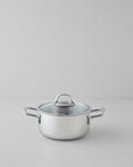 Glow Steel Deep Pot Silver - 16x10 cm