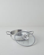 Glow Steel Shallow Pot 24x6 cm Silver (view 2)