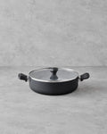 CeraWell Shallow Pot 26 cm Black