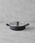 CeraWell Shallow Pot 26 cm Black