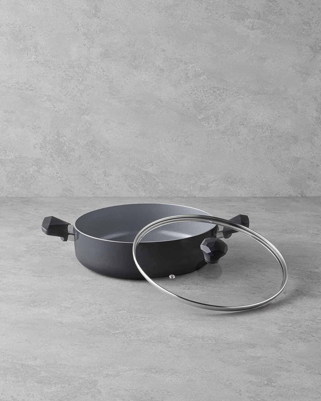 CeraWell Shallow Pot 26 cm Black (view 2)