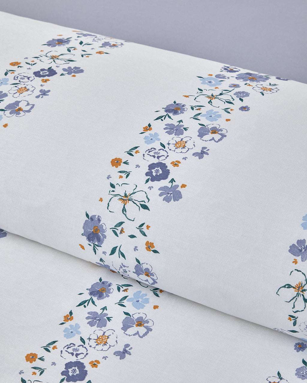 Floret Line Cotton Double Size Duvet Cover Set 200x220 cm Blue (view 4)