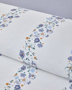 Floret Line Cotton Double Size Duvet Cover Set 200x220 cm Blue (view 4)
