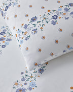 Floret Line Cotton Double Size Duvet Cover Set 200x220 cm Blue (view 5)
