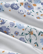 Floret Line Cotton Double Size Duvet Cover Set 200x220 cm Blue (view 6)