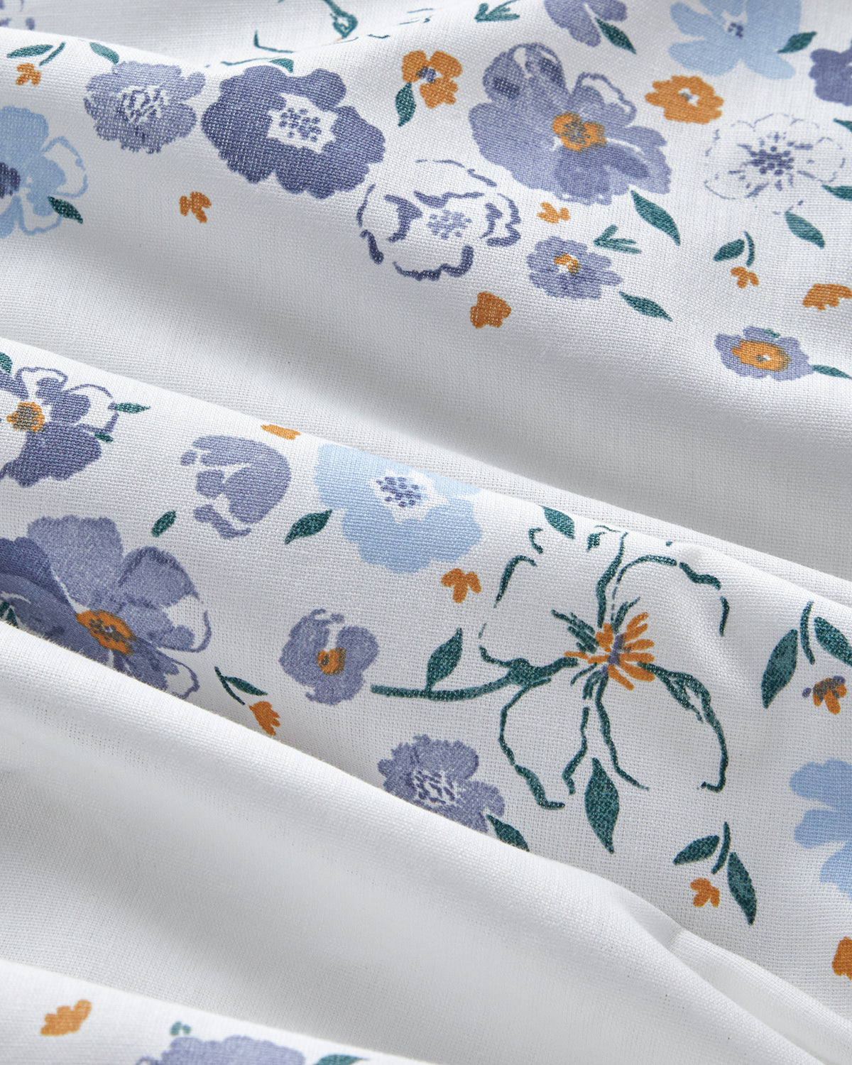 Floret Line Cotton Double Size Duvet Cover Set 200x220 cm Blue (view 6)