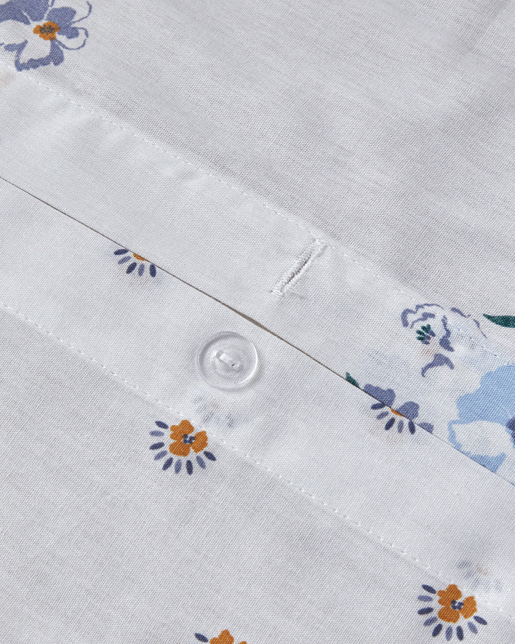 Floret Line Cotton Double Size Duvet Cover Set 200x220 cm Blue (view 7)