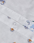 Floret Line Cotton Double Size Duvet Cover Set 200x220 cm Blue (view 7)