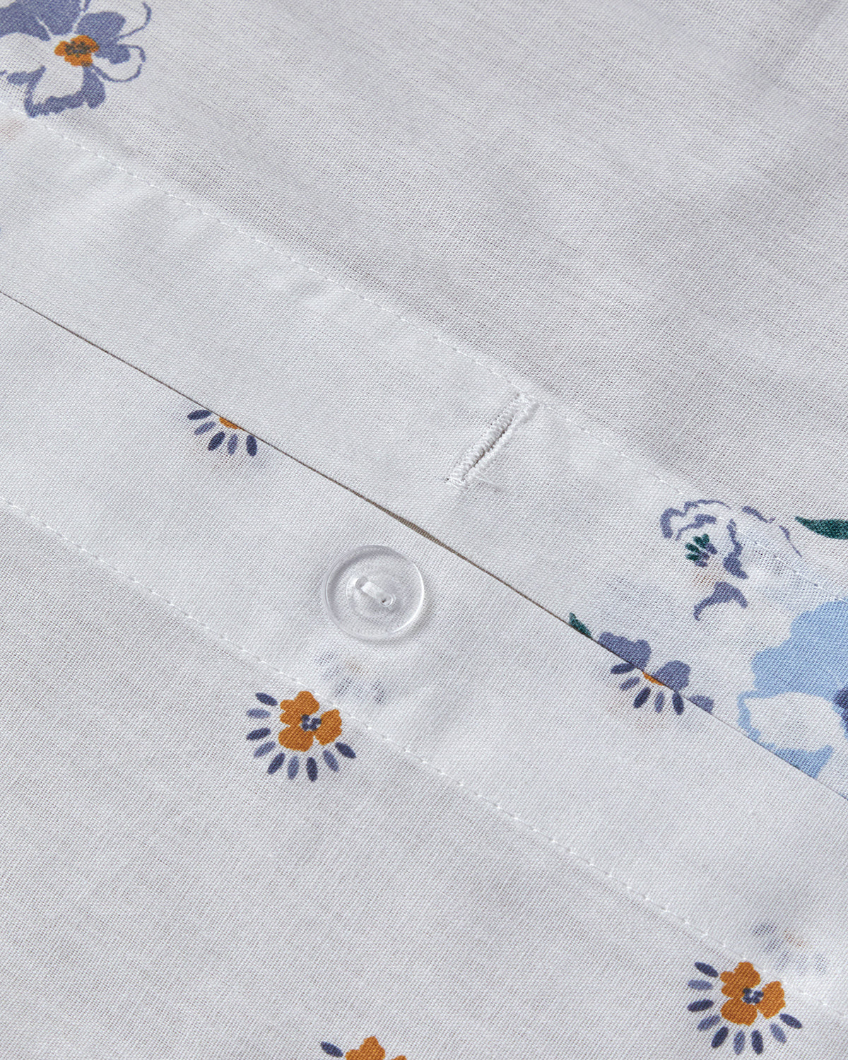 Floret Line Cotton Double Size Duvet Cover Set 200x220 cm Blue (view 7)
