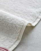 Cotton Crocheted Face Towel 50x80 cm Ecru - Pink (view 2)