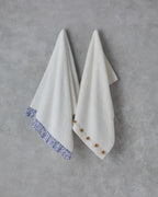Daisy Lacely Cotton Crocheted Face Towel 50x80 cm Ecru - Yellow (view 3)