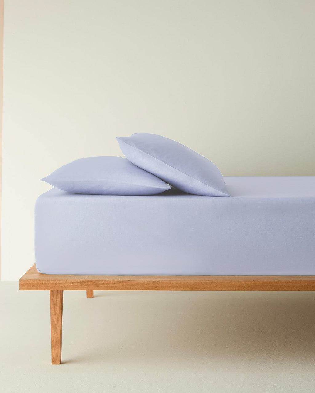 Plain Cotton Fitted Sheet Set Hydrangea (view 16)
