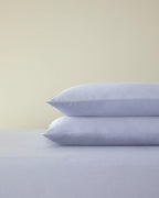 Plain Cotton Fitted Sheet Set Hydrangea (view 17)
