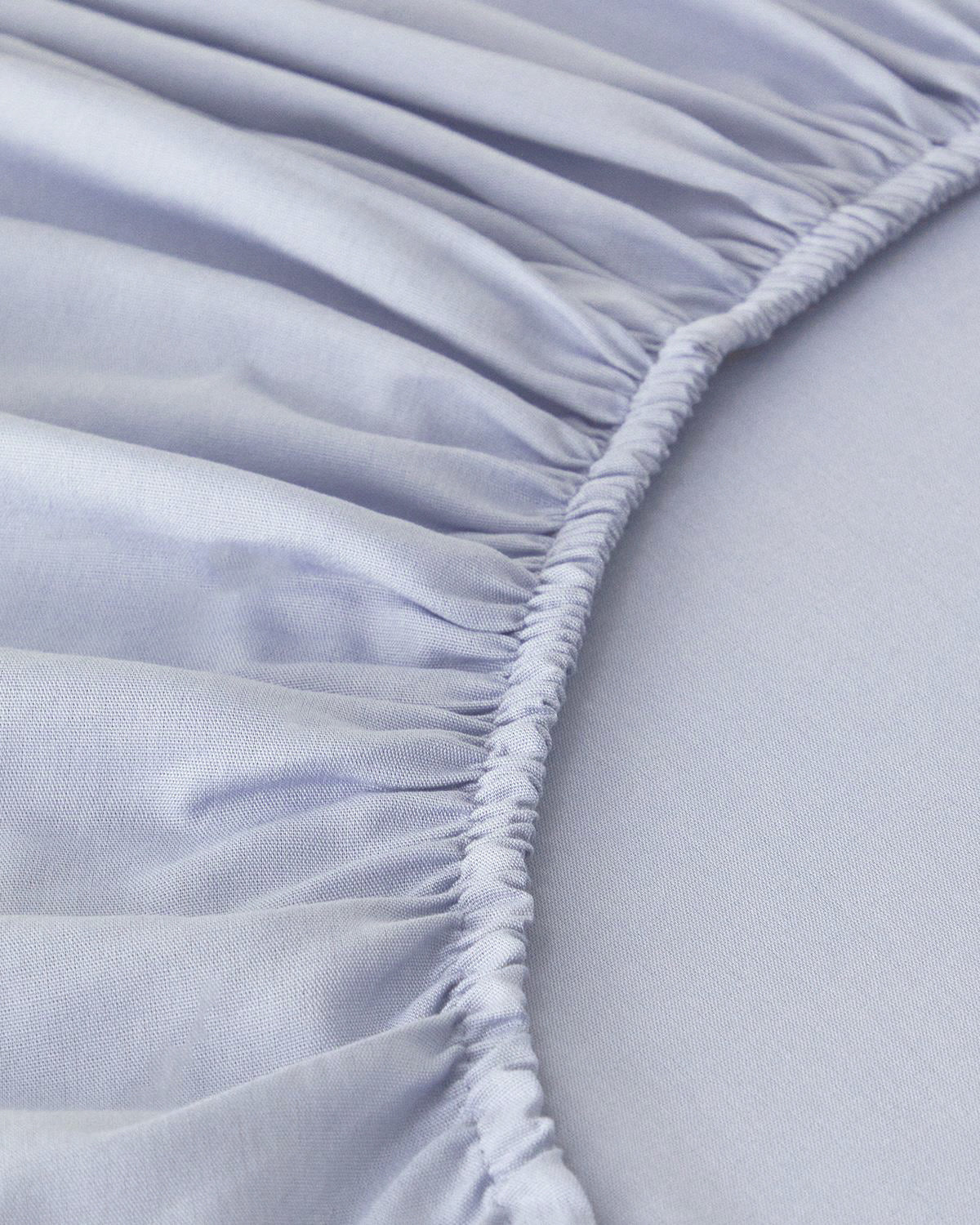 Plain Cotton Fitted Sheet Set Hydrangea (view 19)
