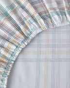 Cotton Fitted Sheet Green - Blue - King 180x200 cm (view 3)