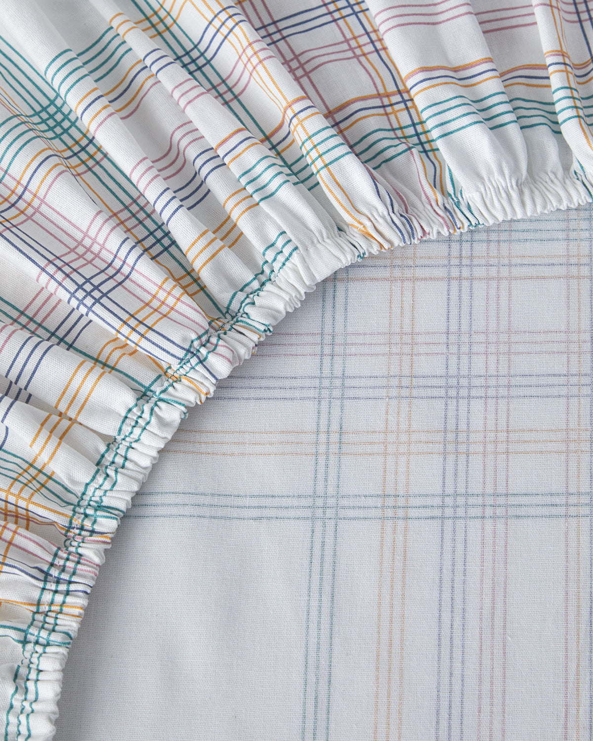 Cotton Fitted Sheet Green - Blue (view 6)