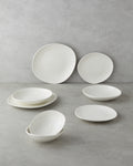 Shape Porcelain Table Set 8 Pieces, 2 Servings White