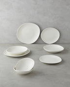 Shape Porcelain Table Set 8 Pieces, 2 Servings White