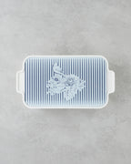 Melamine 6 pcs Breakfast Container 39x21 cm White - Navy Blue (view 2)