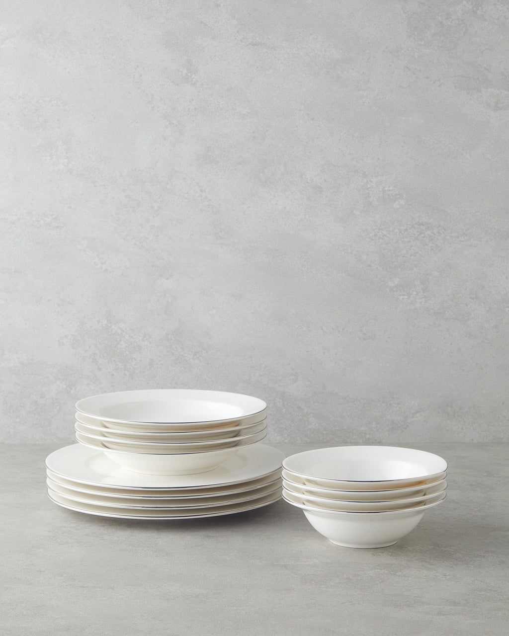 Parma Porcelain Table Set 12 Pieces, 4 Servings Silver (view 2)