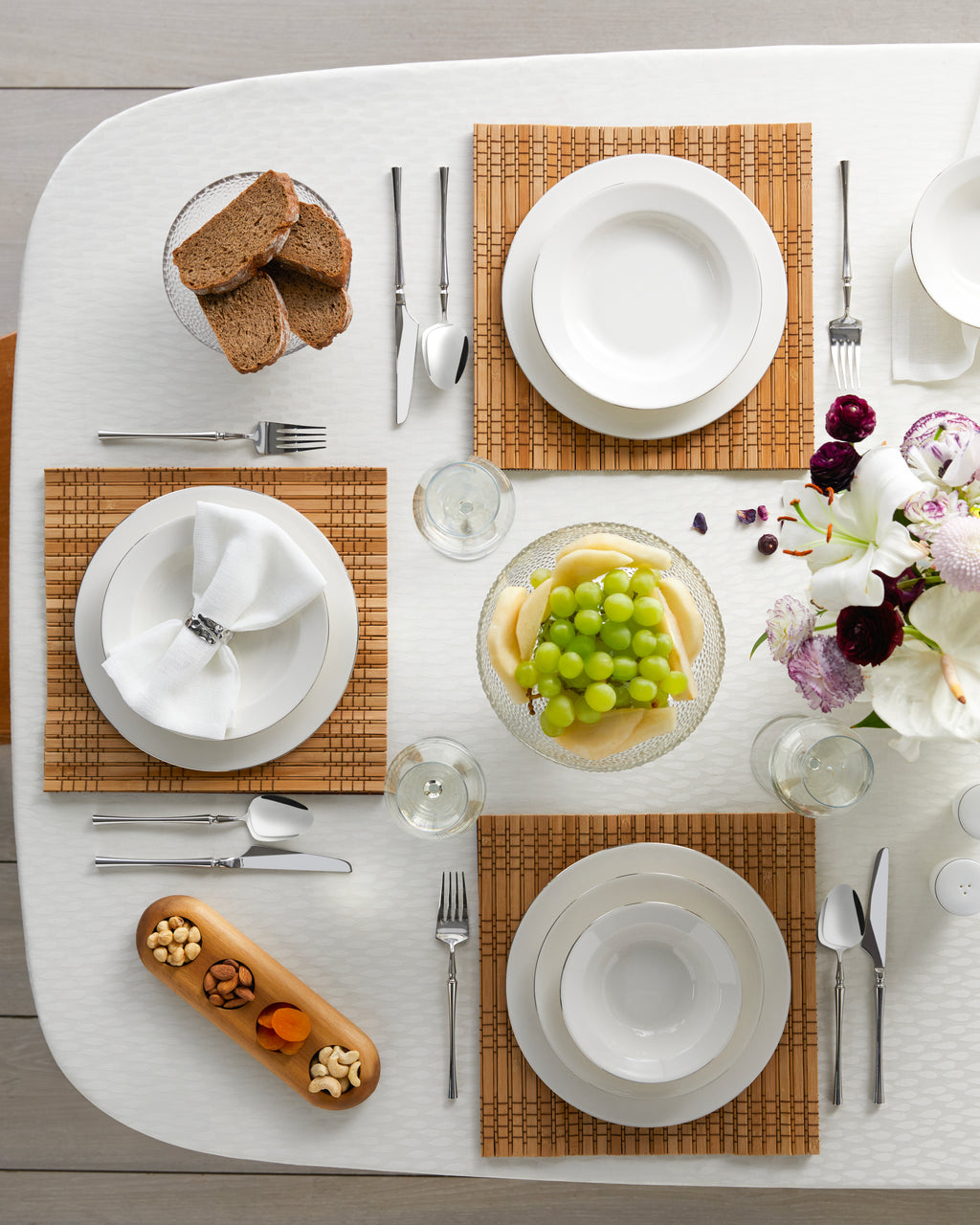 Parma Porcelain Table Set 12 Pieces, 4 Servings Silver (view 6)