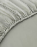Micell Cotton Satin Fitted Sheet Green (view 3)