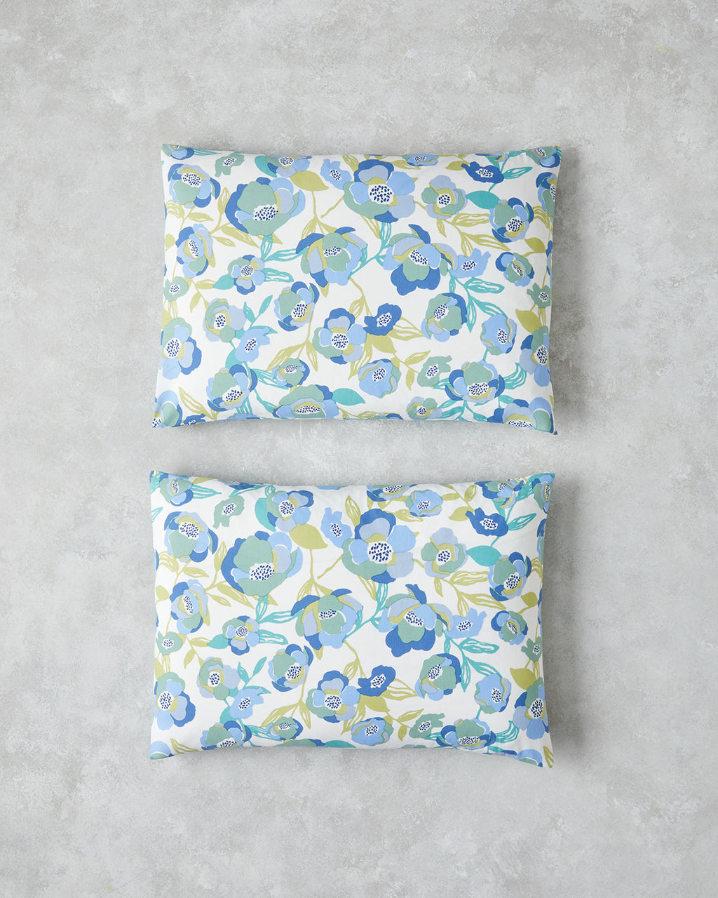 Summer Blooms Easy Iron 2 pcs Pillowcase 50x70 cm Blue