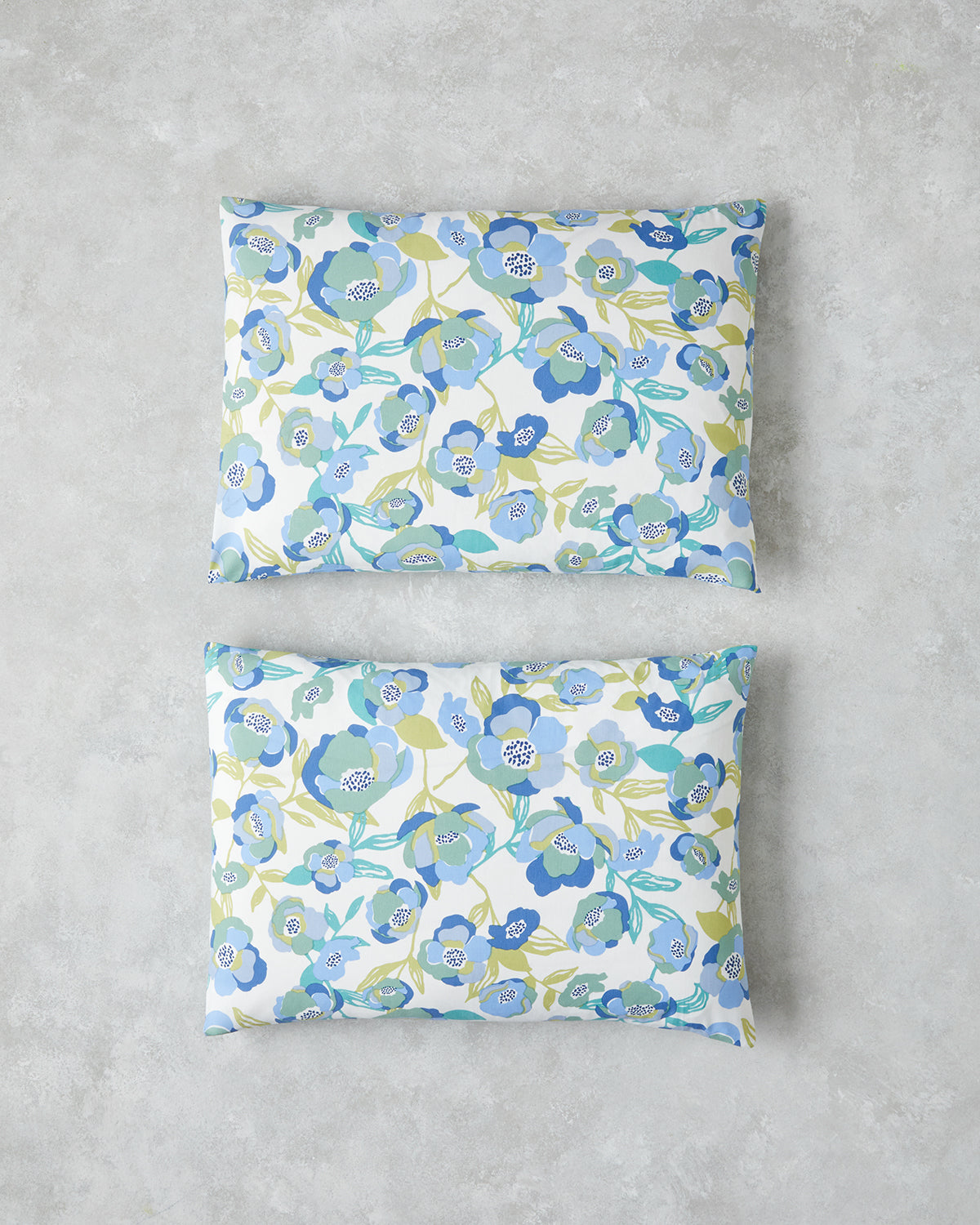 Summer Blooms Easy Iron 2 pcs Pillowcase 50x70 cm Blue