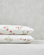 Cherry Blossom Easy Iron 2 pcs Pillowcase 50x70 cm White - Red (view 2)