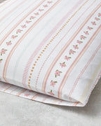 Daisy Stripes Easy Iron 2 pcs Pillowcase 50x70 cm Pink (view 3)