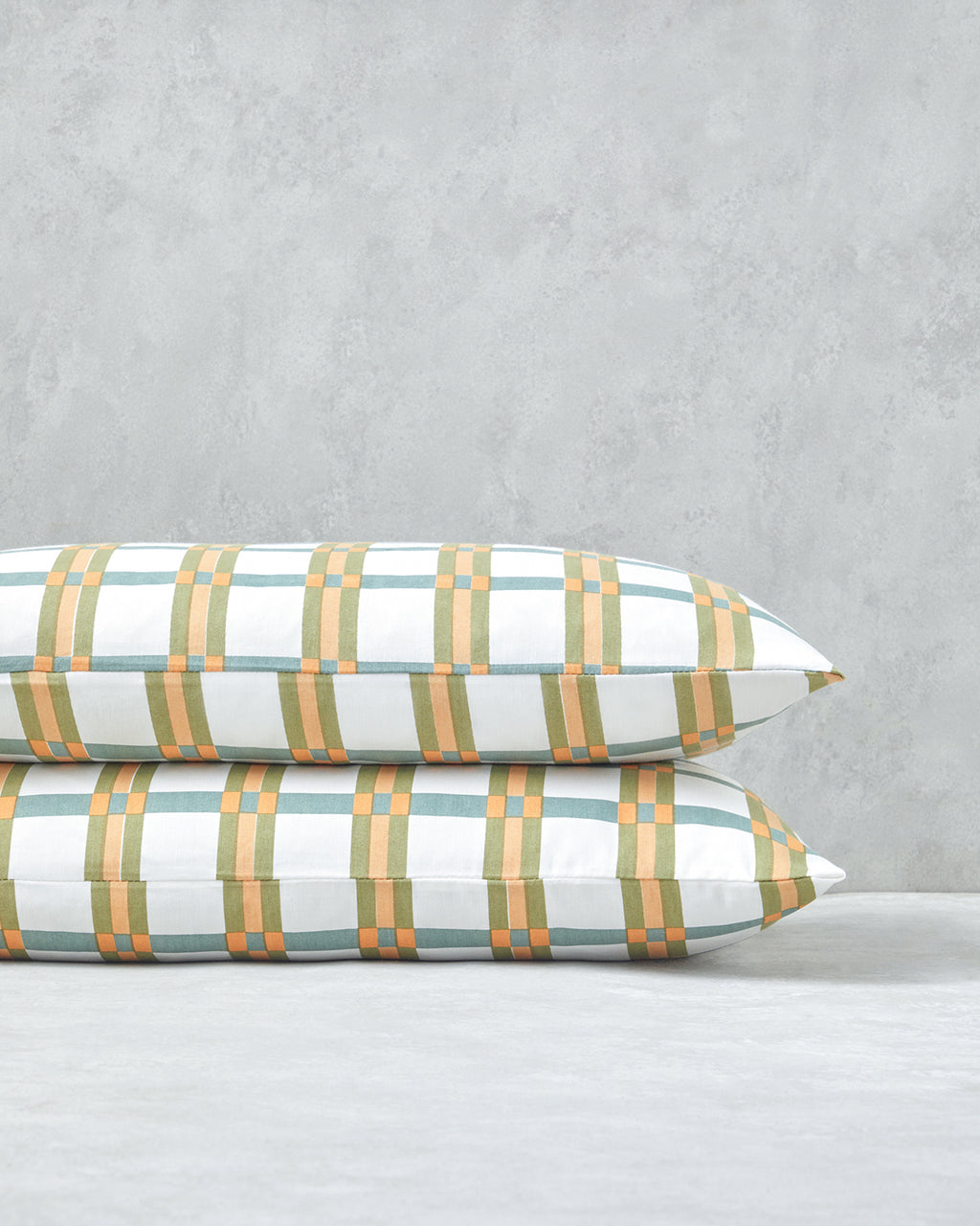 Summer Plaid Easy Iron 2 pcs Pillowcase 50x70 cm Green (view 2)
